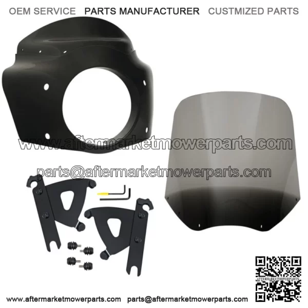 Memphis Shades Road Warrior Fairing 15 Smoke Windshield Kit Harley Softail 86-17 (For: Harley-Davidson)