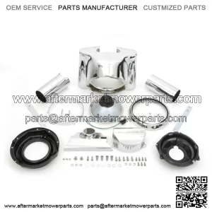 Freight Train 7" Chrome Headlight Cowl Nacelle Kit Harley Softail Fatboy FLSTF (For: Harley-Davidson)
