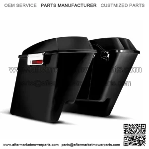 DNA 4" Stretched Extended ABS Saddlebags Bag Latches Harley Touring Bagger 93-13 (For: Harley-Davidson)