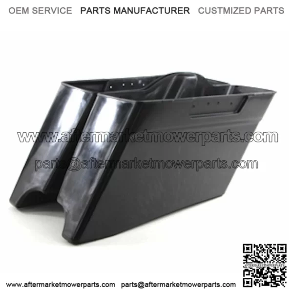 New Stretched Dual Exhaust 3" Extended Bags Saddlebags Bottom Set Harley Touring (For: Harley-Davidson)