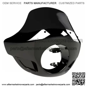 Black Standard Short Touring Sport Fairing Windshield Harley 35 39 41 49mm (For: Harley-Davidson)