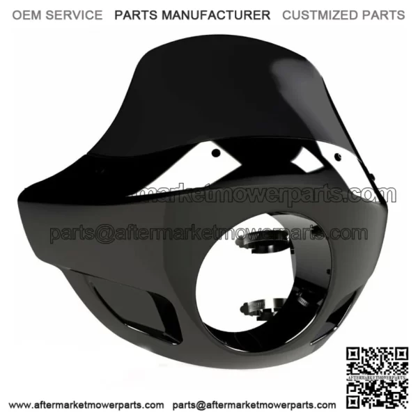 Black Standard Short Touring Sport Fairing Windshield Harley 35 39 41 49mm (For: Harley-Davidson)