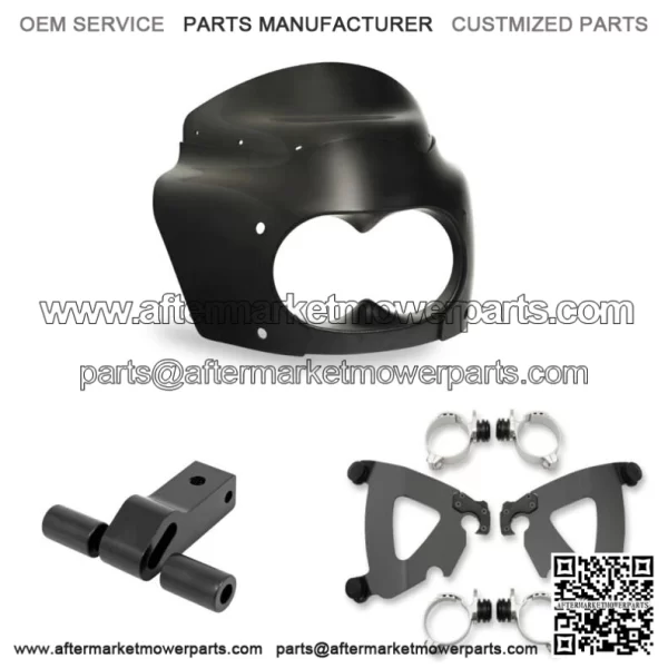 Memphis Shades Road Warrior Fairing Black Mount Kit Harley Dyna Fat Bob 08-17 (For: Harley-Davidson)