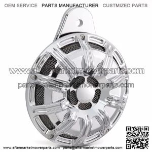 Chrome 10 Gauge Billet Machined Cut Horn Cover Harley 95-2017 Models (For: Harley-Davidson)