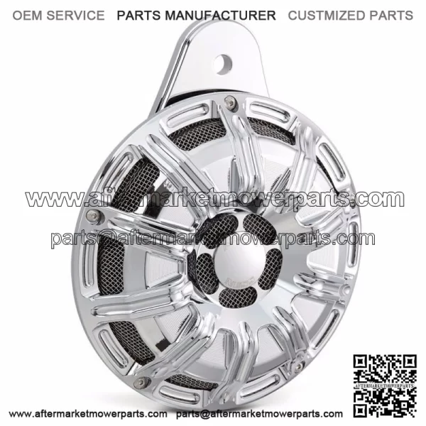 Chrome 10 Gauge Billet Machined Cut Horn Cover Harley 95-2017 Models (For: Harley-Davidson)