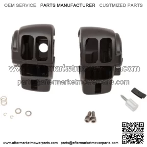 Matte Black Handlebar Switch Housing Hand Controls 96-07 Harley Touring w/ Radio (For: Harley-Davidson)