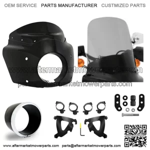 Black Road Warrior Fairing 17 Black Smoke Windshield Kit Harley Low Rider S 20+ (For: Harley-Davidson)