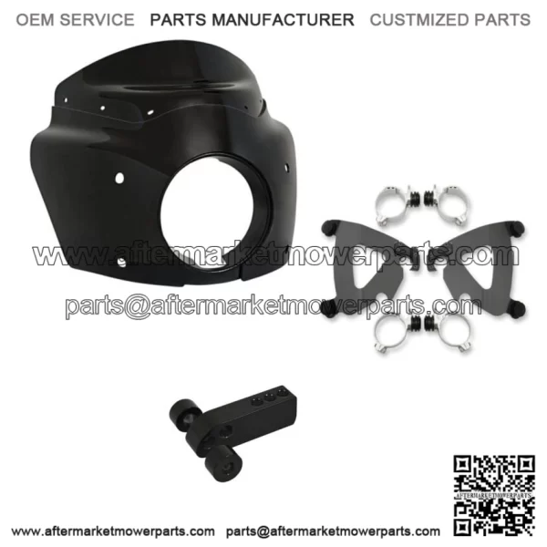 Memphis Shades Road Warrior Fairing Black Mount Kit Harley Dyna Wide Glide 06-17 (For: Harley-Davidson)