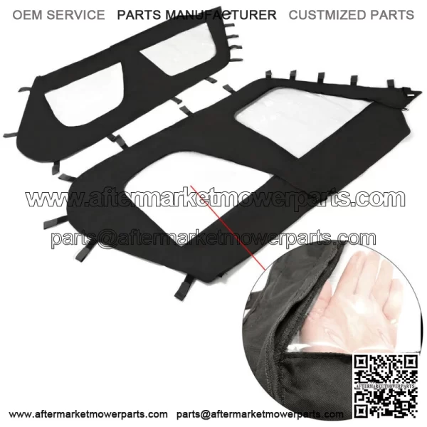 Soft Upper Door Enclosure Set  For 2012-2021 Kawasaki Teryx4 4 seat UTV models For: Kawasaki Teryx4 800 - Image 3