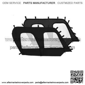 NEW BLACK+CLEAR Soft Upper Doors For 2012-2021 Kawasaki Teryx4 4 seat UTV models For: Kawasaki Teryx4 800