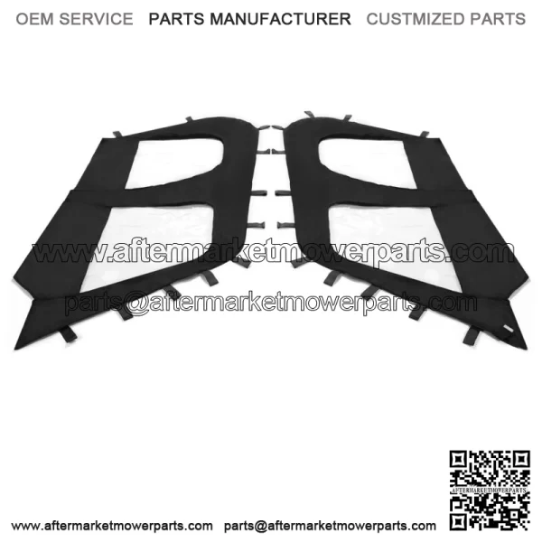 NEW BLACK+CLEAR Soft Upper Doors For 2012-2021 Kawasaki Teryx4 4 seat UTV models For: Kawasaki Teryx4 800 - Image 4