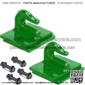 Tractor Bucket Hooks 3/8" (2 Pack),Max 15,000 lbs, Bolt On Hooks for Tractor Bucket,Heavy Duty Grab Hook Tow Hook,Indispensable Tractor Bucket Accessories for Rv,Utv,Truck,Dark Green