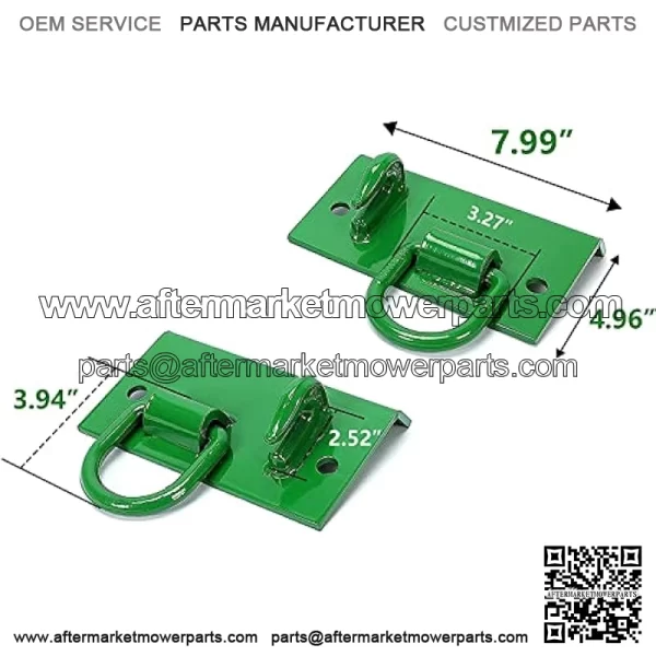 Grab Hooks Tractor Bucket Hook Compatible with John Deere 1025R 2032R 3320 2520 Tractor Bucket Hooks Bolt on D Rings Green - Image 2
