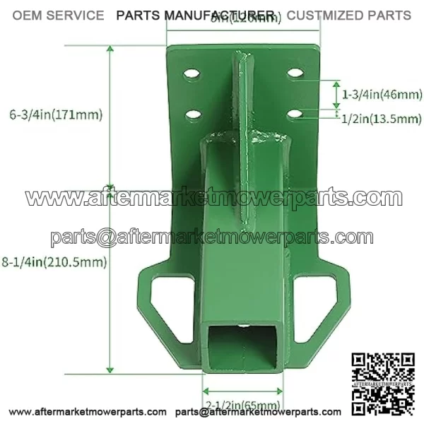 Rear Trailer Hitch Receiver Compatible with John Deere Gator 4x2 6x4 Old Style Models with Vertical Brace Hardware Included - Image 2