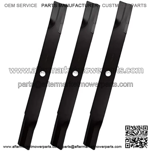Lawn Mower Blades 3 PCS Set (High-Lift) Replace AM102402 AM38314 M119975 M141786 M83363 for John Deere 2032R 2520 2720 3120 3203 3320 3520 3720 4005 4105 4115