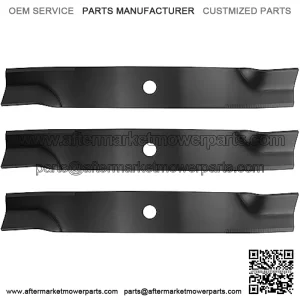 3pcs Deck Mower Blades for M128485 Compatible for John Deere TCU15881, M128485, M131958, M144196,M163983 1025R 1026R 1550 1570 1575 1580 1585 3033R 3039R 3045R 3046R 600L 4010 4210,60 inch