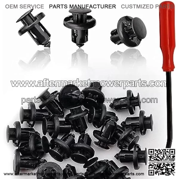 100PCS Bumper Fender Clips, 10mm Fender Liner Clip Compatible with Honda CR-V Accord Civic Acura, 1PCS Fastener Remover 91503-SZ3-003