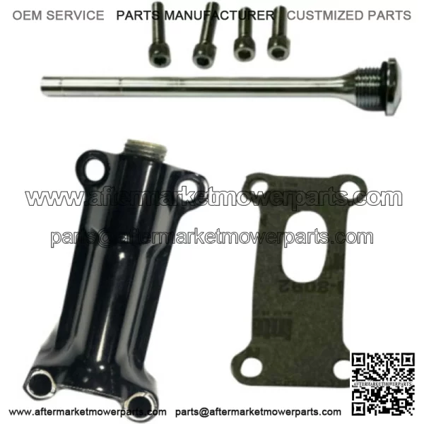 Black Engine Radium Oil Spout Kit Harley 93-98 Touring Bagger (For: Harley-Davidson)