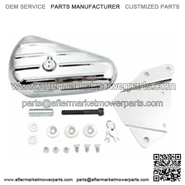 Chrome Oval Left Side Toolbox Tool Box Harley Softail Chopper Bobber Custom EVO (For: Harley-Davidson)