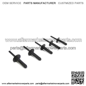 1 Set of 5 OEM Plastic Black Rivets  0423-046