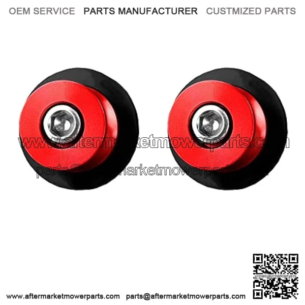 2pcs M10 X1.25 Motorcycle Swing arm Sliders Spools, Fit with Kawasaki Z750 Z750S Z750R Ninja 250 300 400 650 KLE650 ZX10R ER-6N Versys 1000 Yamaha FZR 1000/600R/400 (Red) - Image 2