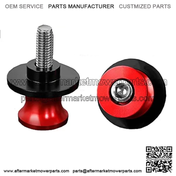2pcs M10 X1.25 Motorcycle Swing arm Sliders Spools, Fit with Kawasaki Z750 Z750S Z750R Ninja 250 300 400 650 KLE650 ZX10R ER-6N Versys 1000 Yamaha FZR 1000/600R/400 (Red) - Image 4