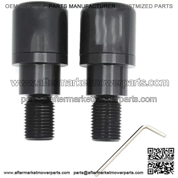 Bar Ends, Bar End Caps, with Hex Key Compatible with Yamaha MT-07 MT-09 MT-10 XSR700 CNC Aluminum Black