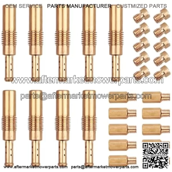 30PCS Carburetor Main Jet Slow Pilot Jet Kit, Include 20pcs Main Jets and 10pcs Slow Pilot Jet, Brass Car Accessories Replacement Main Jet Carburetor Jet for Motorcycle Kart ATV