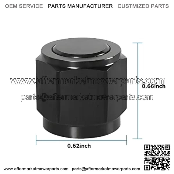 4AN Female Flare Cap Block Off Fitting Plug, 2 PCS Aluminum Swivel Hose Fitting Hex Head Plug Nut Port Adapter, Car Accessories Modification Parts Female Flare Cap for Fuel Oil Line AN4 - Image 2