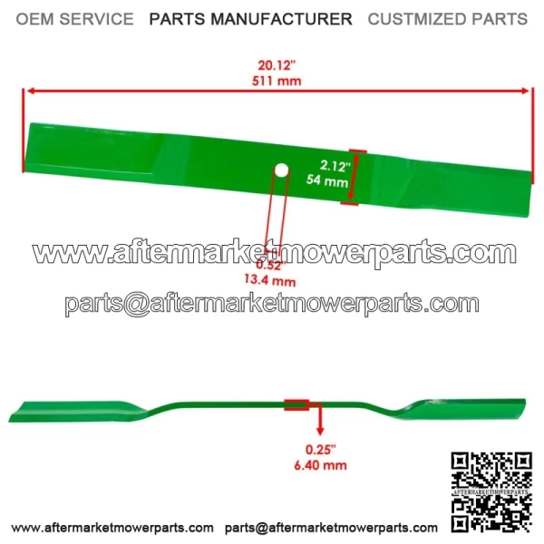 502320 60" Deck Standard Blades for King Kutter RFM-60 RFM60 5' FM Finish Mowers - Image 2