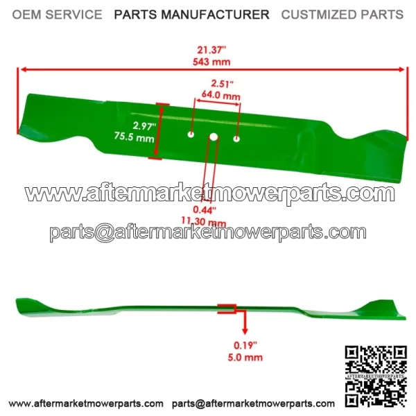 490-110-M112 490110M112 7420499 9420499 42" Deck High Lift Blades for MTD White - Image 2