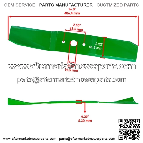 759-3939 742-3036 44" Deck Blade For White Outdoor ZT-1850 High Lift - Image 2