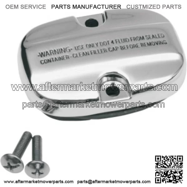 Rear Brake Master Cylinder Cover Kit Chrome Touring Bagger Harley 08-21 Twin Cam (For: Harley-Davidson)