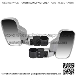 Side View Mirror Set for Yamaha Wolverine Rhino Viking IV 450 660 700 Grey (For: John Deere Gator HPX HPX815E)