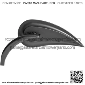 Rad III Rear View Teardrop Convex Mirror Black Left Handlebar Harley (For: Harley-Davidson)