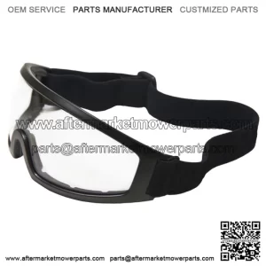 Lunatic Motorcycle Riding Glasses / Goggles Adult - Black - Clear - Single Lens