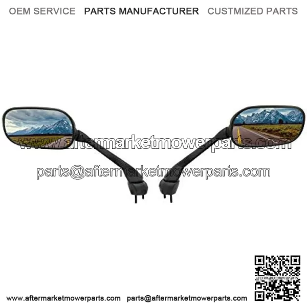 Replacement Side Mirrors for Yamaha 2006 2007 2008 2009 2010 2012 2013 2014 FZ1 2015 FZS1 FZS10 Black Rear View Mirror Assembly