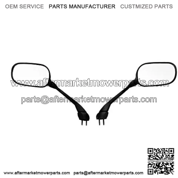 Replacement Side Mirrors for Yamaha 2006 2007 2008 2009 2010 2012 2013 2014 FZ1 2015 FZS1 FZS10 Black Rear View Mirror Assembly - Image 2