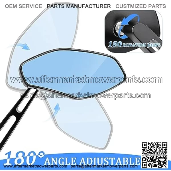 Motorcycle Rear view Mirrors Compatible with Yamaha R1 FZR YZF R6 Kawasaki Ninja 250 500 ZX6R Honda CBR600 600 900 F3 F4i 1000RR Suzuki GSXR Motorcycle CNC Aluminum Anti-Glare Side Mirror - Image 2