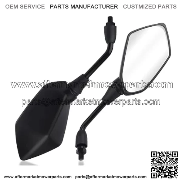 2PCS Motorcycle Mirrors with 8mm&10mm Bolt,HD Motorcycle Mirrors for Handlebars,360-degree Adjustable Motorcycle Wide Angle Rear View Mirror Car Accessories for Scooter,ATV,Dirt Bike