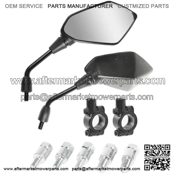 Motorcycle Mirrors,Motorcycle Mirrors for Handlebar,TV Mirrors Motorcycle Rear View Mirror,Car Accessories Handlebar Rear View Side Mirror with M8 M10 Bolt,Fits Bike,Scooter,ATV,UTV,Dirt Bike