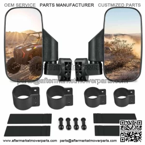 UTV Side Mirrors Rear View Mirrors For 1.75"-2" Polaris RZR Yamaha For: More than one vehicle