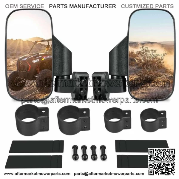 UTV Side Mirrors Rear View Mirrors For 1.75"-2" Polaris RZR Yamaha For: More than one vehicle