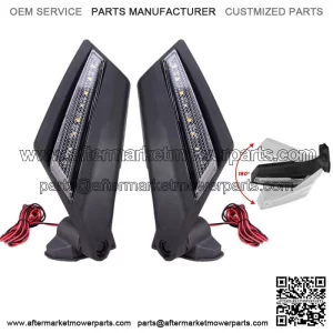 LED Turn Signal Racing Side Mirrors For CAN AM Maverick X3 Max Turbo R 2017-2023 For: More than one vehicle