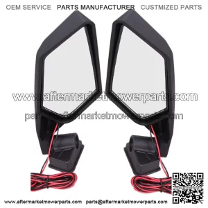 Rear Racing Side Mirrors LED Light For Can Am Maverick X3 Max Turbo R 2017-2023 For: More than one vehicle