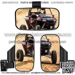 UTV Rear Side View & Center Mirrors For Kawasaki Mule PRO FX FXT DX DXT PRO-MX For: More than one vehicle