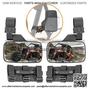Rear Side View Center Mirror Set 1.75" 2" Clamp For Kawasaki Teryx-4 Mule 1000 For: More than one vehicle