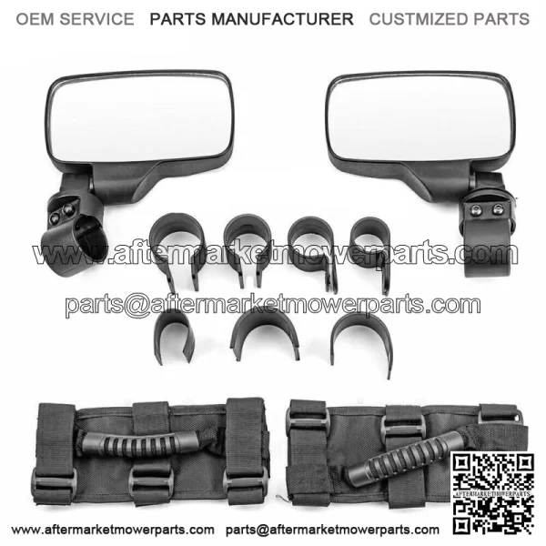 Adjust Rear Center Side View Mirrors w/Handle Graps For Kawasaki Teryx 4 750 800 For: More than one vehicle - Image 2