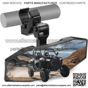UTV Rear Center View Mirror For 1.5"-2" Polaris RZR Pioneer Talon Kawasaki Teryx For: More than one vehicle