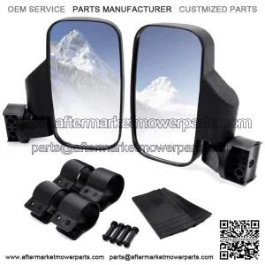 UTV Rear View Side Mirrors 1.75" For Polaris Ranger RZR XP Crew 570 800 900 1000 For: More than one vehicle